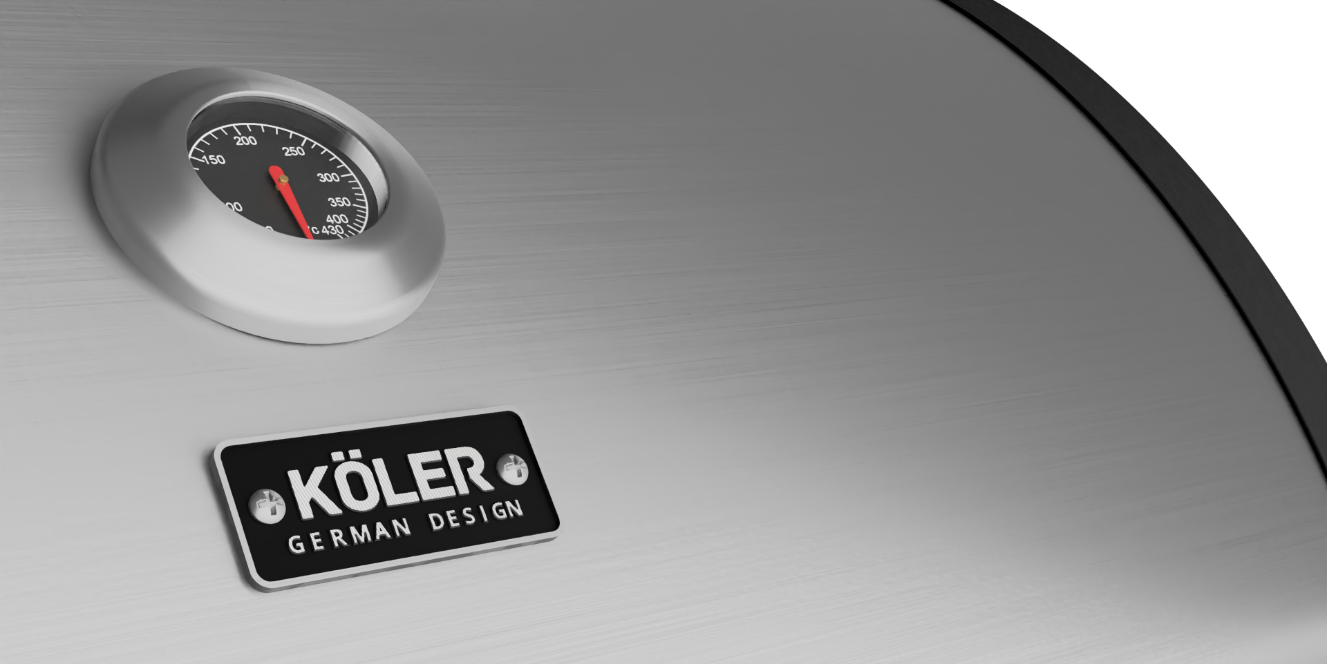 Grill gazowy Koler relish v1 silver 16 kW pokrywa z termometrem